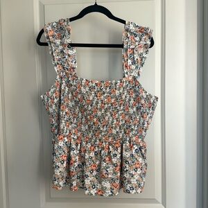 Floral Ruffle Tank